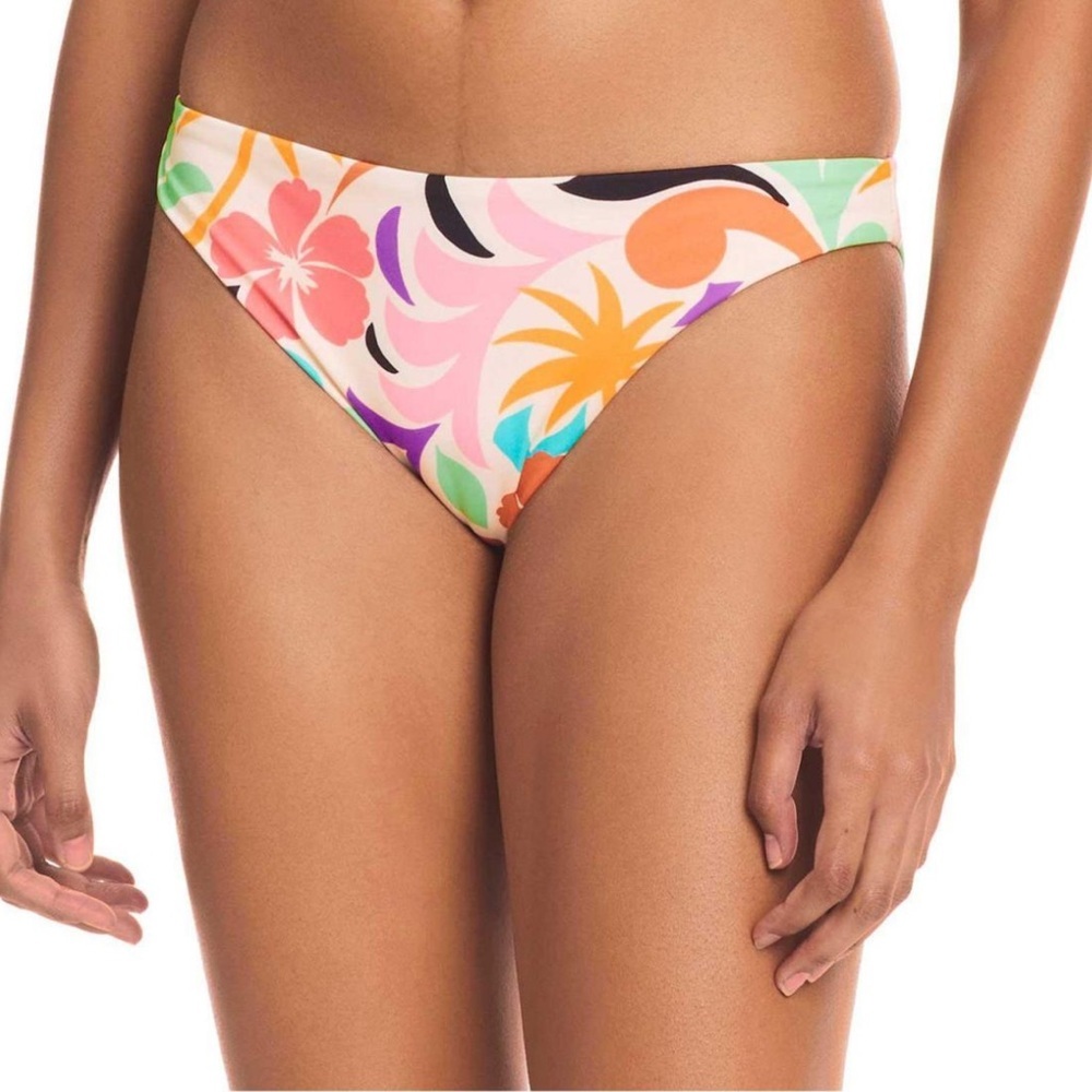 NWT Sanctuary Women's Island Mirage Cinch Back Hipster Bikini Bottoms -L